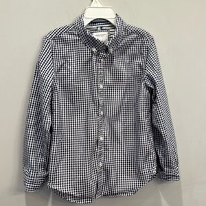 Denim and Flower Boys Button Down Shirt Size 5/6
